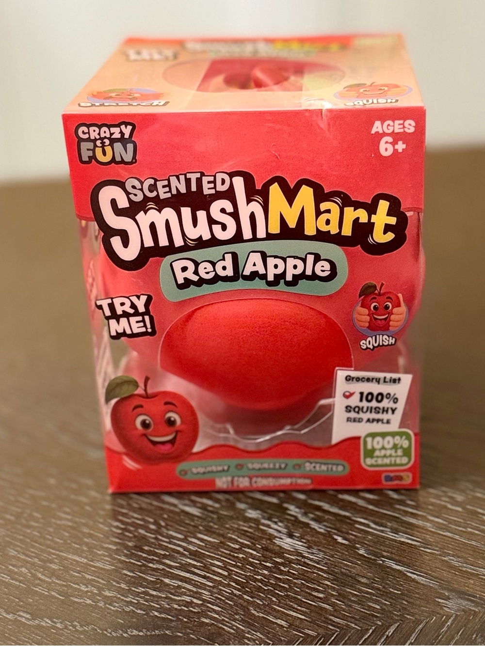 RMS Crazy Fun Scented Red Apple Squishy Fidget Toy Viral